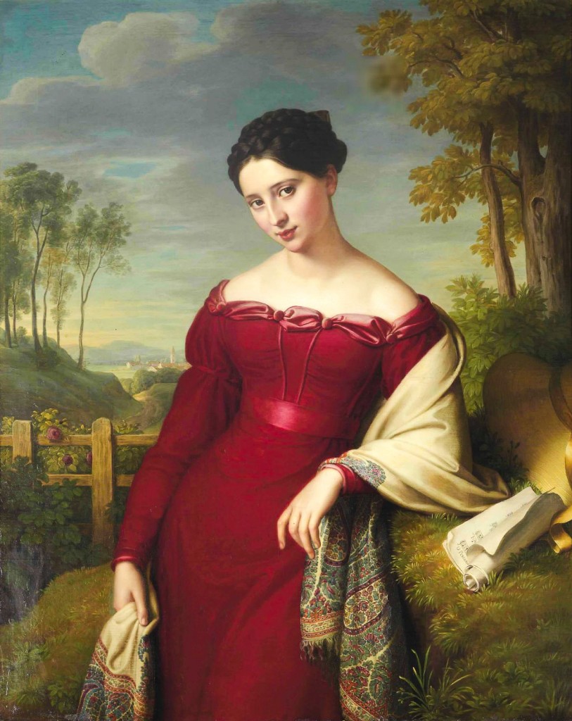 TKC_Eduard-Friedrich-Leybold-1798-1879-Portrait-of-a-Young-Lady-in-a-red-Dress-with-a-Paisley-1824-813x1024.jpg